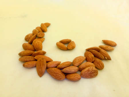 Almond isolated. Almonds on white background.の写真素材