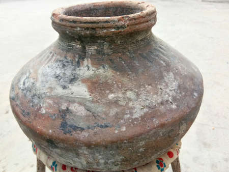 Old and antique earth pitcherの写真素材