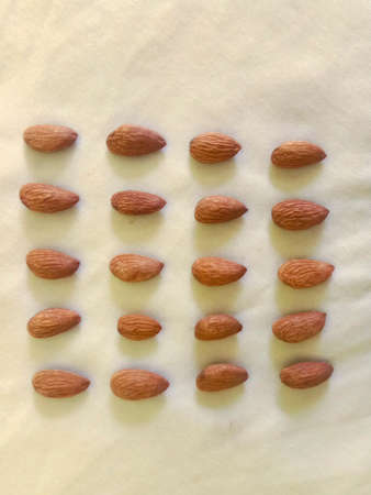 Almond isolated. Almonds on white background.の写真素材