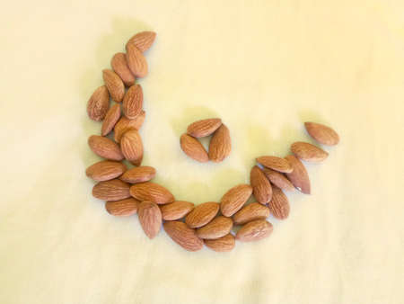 Almond isolated. Almonds on white background.の写真素材