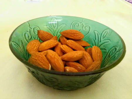 Almond isolated. Almonds on white background.の写真素材