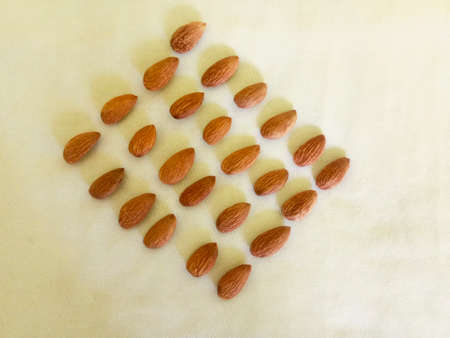Almond isolated. Almonds on white background.の写真素材