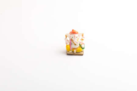 Lord Ganesha, Ganesha sculpture on white background.の写真素材