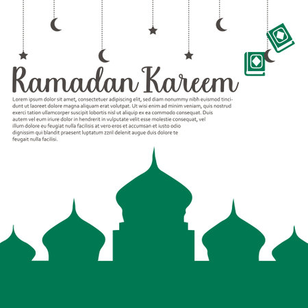 Ramadan Social Media Post design. A good template for advertising on social media. Perfect for social media posts, background, and web banner internet ads&#xD;&#xA;のイラスト素材