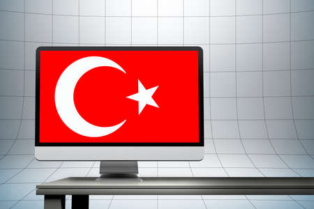 Turkey and Turkish Flag, Turkish Flag Design Studyの写真素材