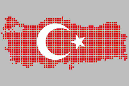 Turkey, Turkish flag, Map