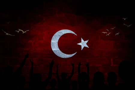 Turkish Flag, Flag, Turkeyの写真素材