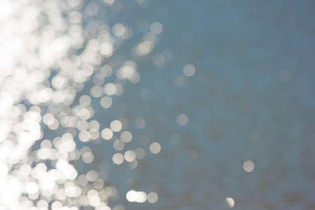 Abstract bokeh blue circles backgroundの写真素材