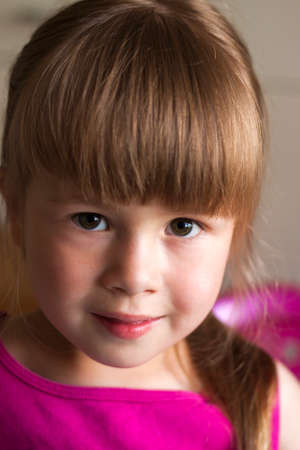 Portrait of cute little girlの写真素材