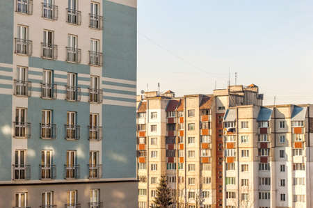 Architecture of window building modern style. Facade of a new multi-storey buildingsの写真素材