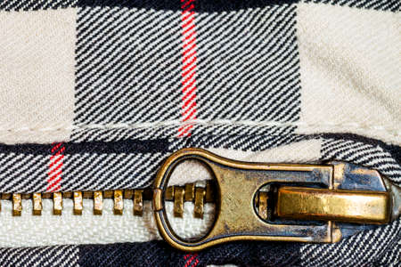Zipper a detail of jeans close upの写真素材