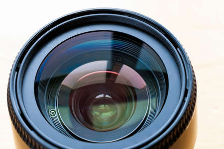 Professional camera lense isolated on white background