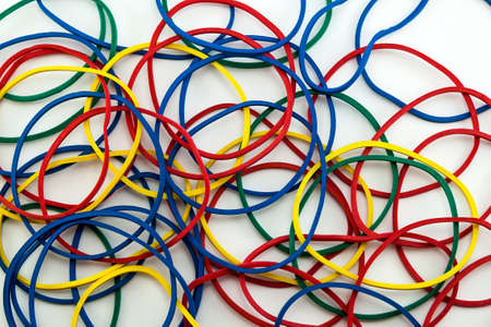 Colorful background rainbow colors rubber bands loomの写真素材