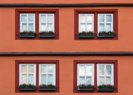 Detail image of building fasade with windowsの写真素材