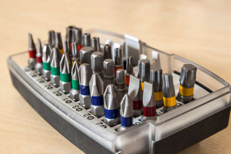 Set of screw bit construction toolsの写真素材