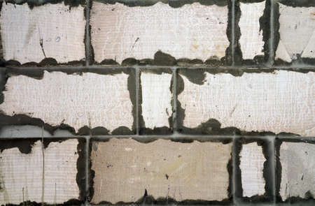 New built white brick wall as a background