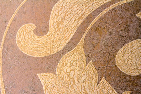 Close-up detail of decorative wallpapersの写真素材