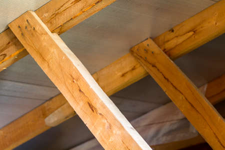 Wooden boards, elements of construction of a roof