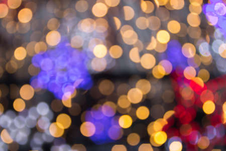 Beautiful soft multicolor bokeh background. Defocused lights pattern.の写真素材