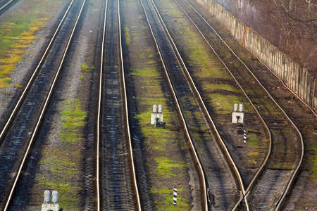 View of the rail road tracks from above