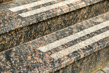Detail of a house facade. New granite stairs.の写真素材