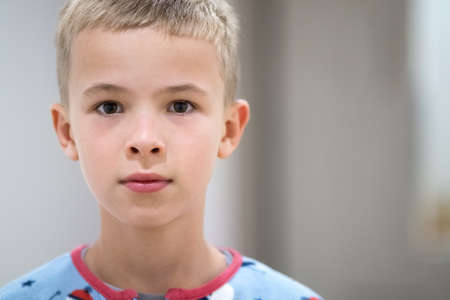 Close up portrait of cute child boy.
