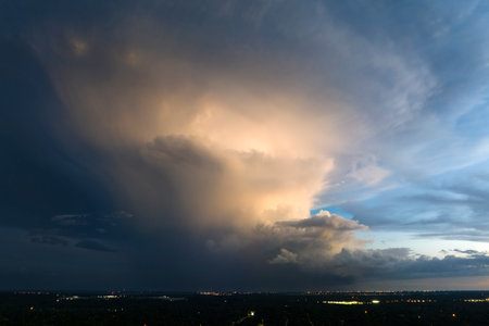 Heavy rainfall during summer thunderstorm in Florida