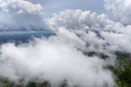 Appalachian mountains in summer rain season. Summertime landscape of beautiful nature