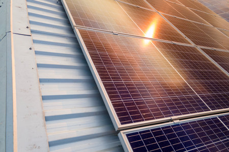 Autonomous building with photovoltaic rooftop covered with solar panels for producing of clean...
