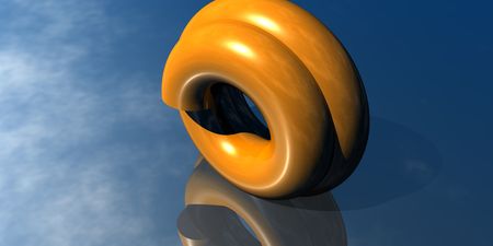 3D yellow Formの写真素材