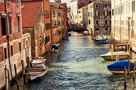 Venice, Italy, Grand Canal and historic tenementsのeditorial素材