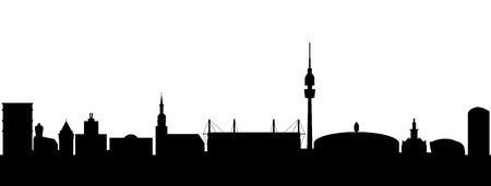 Dortmund Germany Silhouetteのイラスト素材
