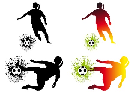 Women soccerのイラスト素材