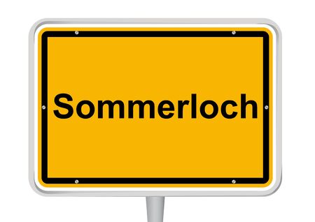 Sign Sommerloch in German wordsのイラスト素材