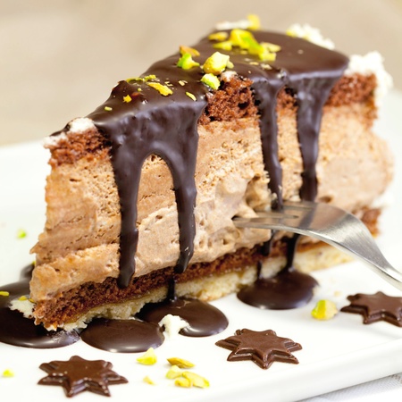 close up of a chocolate cream 