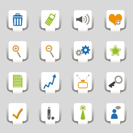 16 Web icons のイラスト素材