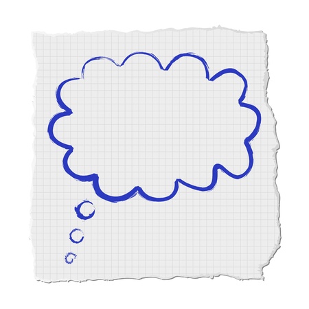 Cloud on paperのイラスト素材