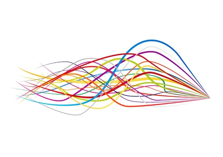 Abstract background with bent lines のイラスト素材