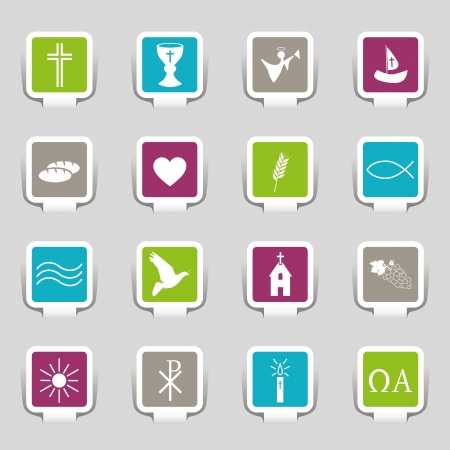 16 Icons Religionのイラスト素材