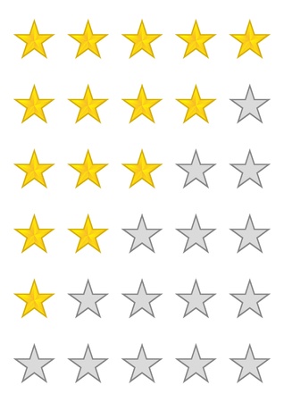 Five stars ratingsのイラスト素材