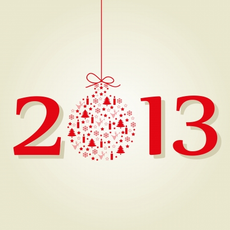 Christmas 2013 balls New Year のイラスト素材