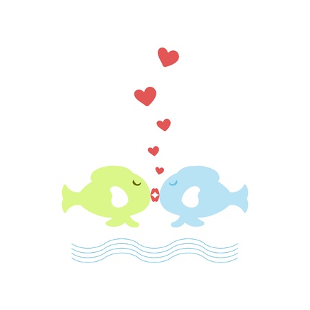 Fishes Loveのイラスト素材