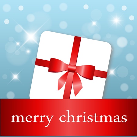 Christmas gift with ribbon のイラスト素材