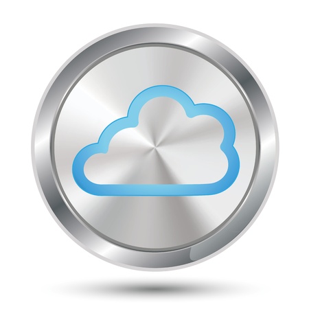 Button with cloudのイラスト素材