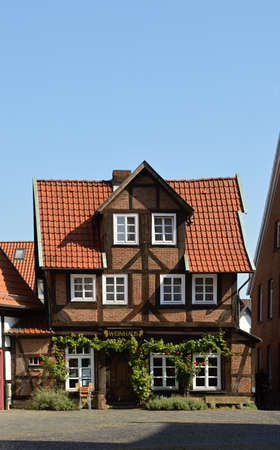 Old Town of Nienburg at the River Weser, Lower Saxonyのeditorial素材