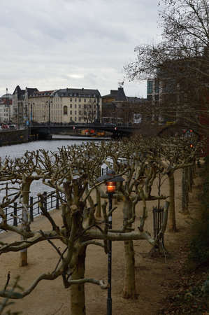 Riverwalk at the River Spree, Berlin Mitteの写真素材