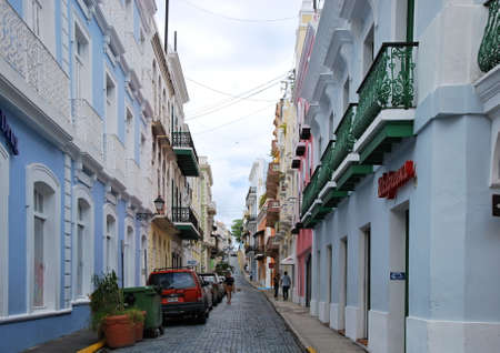 Old Town of San Juan, Puerto Ricoの写真素材