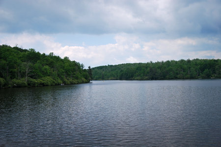 Lake at the Blue Ridge Parkway, North Carolinaの写真素材
