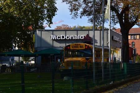 Street Scene in Autumn in the Neighborhood of Kreuzberg in Berlin