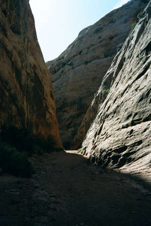 Canyon in Capitol Reef National Park, Utahの写真素材